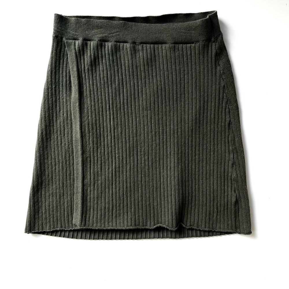 Free People Mod Wrap Cotton Knit Mini Skirt M - Picture 4 of 8